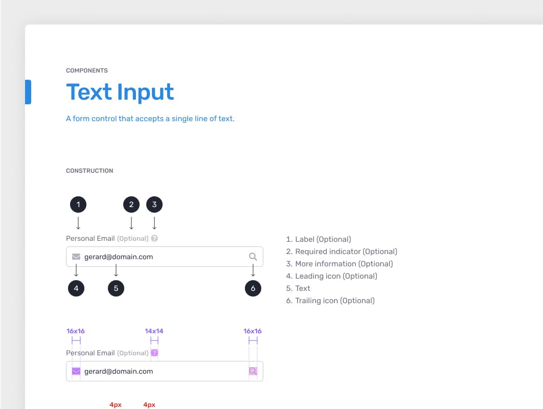 Example screenshot from CHQ Design System