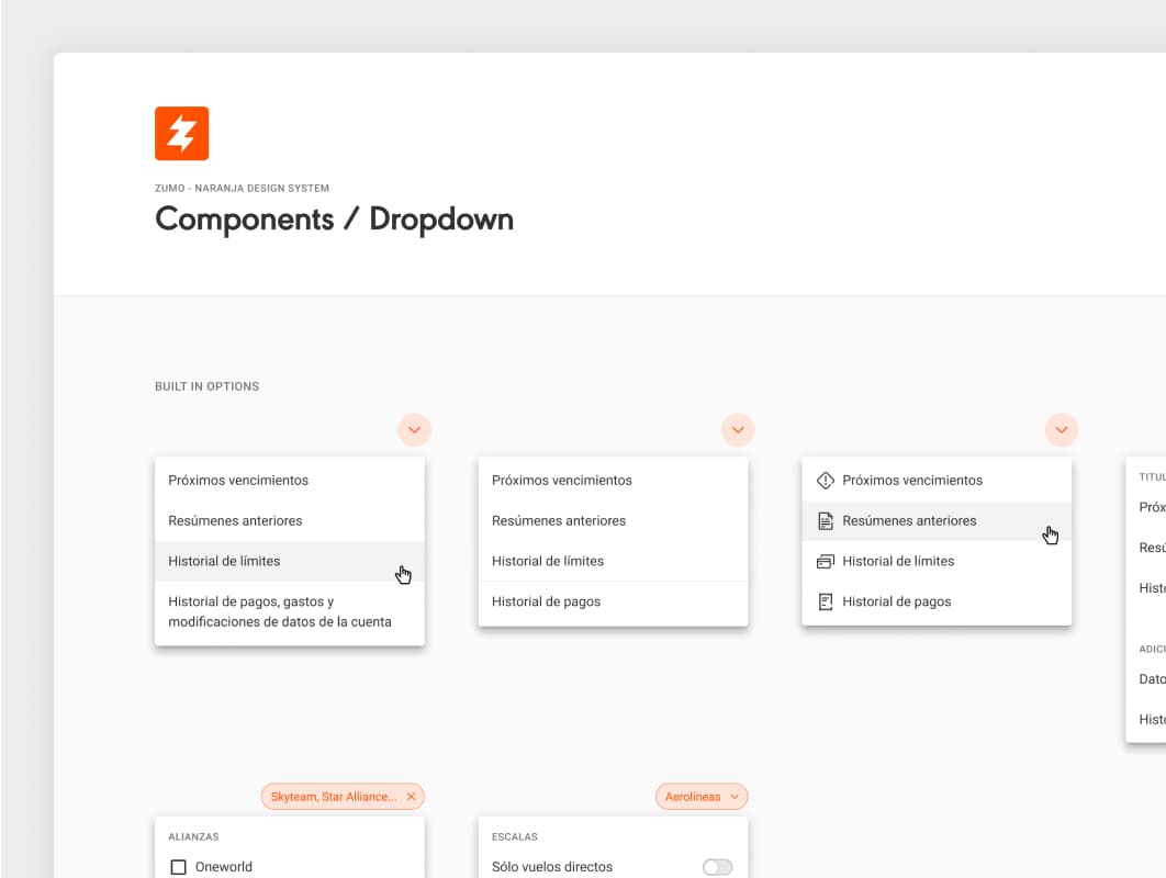 Example screenshot Zumo Design System